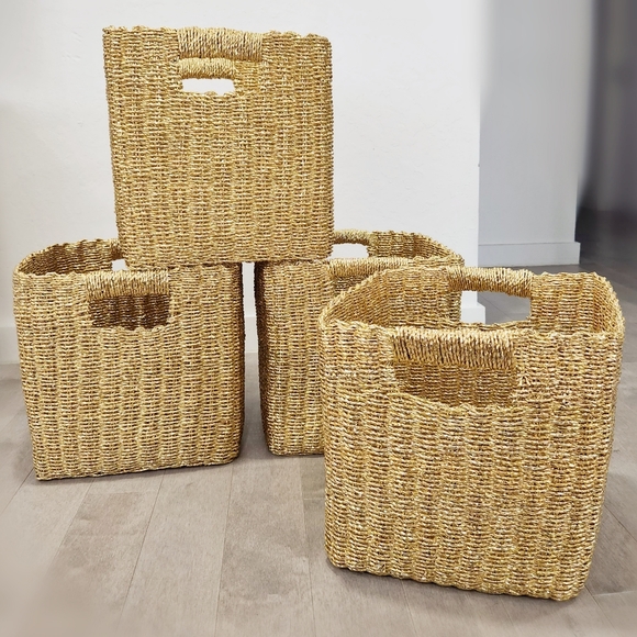 Storage & Organization Gold Storage Cube Organizer Woven Basket